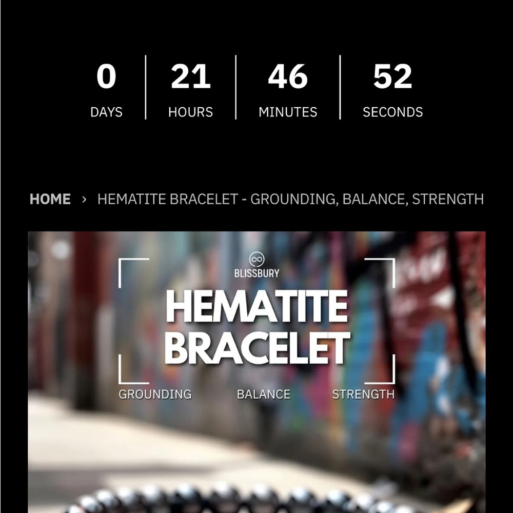 Natural Hematite bracelet